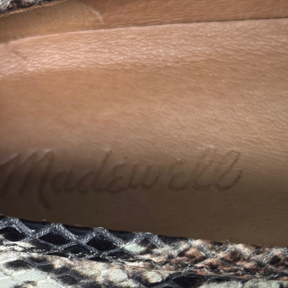 Madewell The Adele Snakeskin Ballet Flat Size 9.5 - Picture 10 of 11